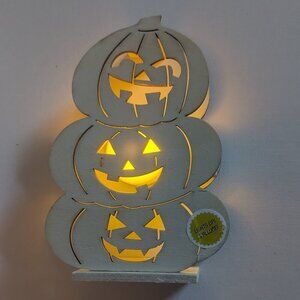 NWT DIY LED Halloween Sign Jack O'Lantern Pumpkin Stack Michaels ArtMinds Crafts